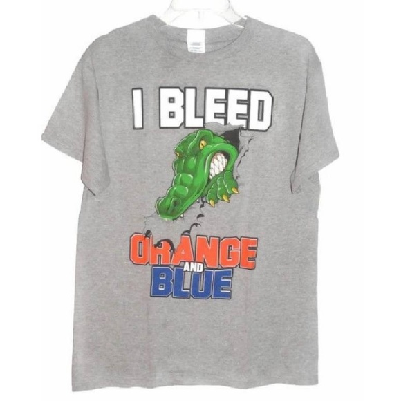 UF GATORS T Shirt M Florida I BLEED ORANGE & BLUE - Picture 4 of 7